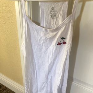 VOLCOM white cherry tank top!